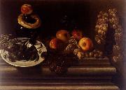 Juan de  Espinosa Still-Life of Fruit and a Plate of Olives Sweden oil painting artist